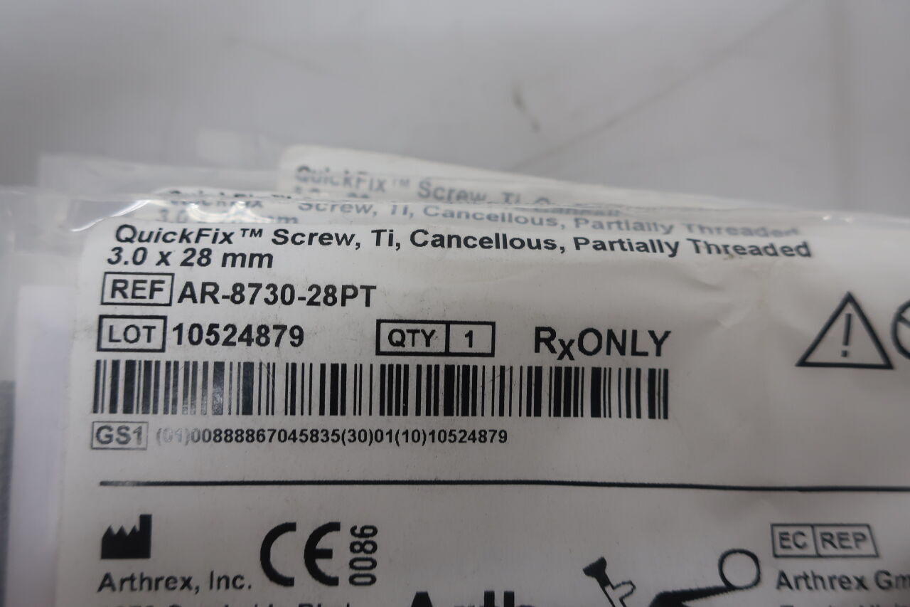AR-8730-28PT - ARTHREX - tornillo de fijación rápida para hueso esponjoso (EA) - (Fecha de caducidad: N/D)