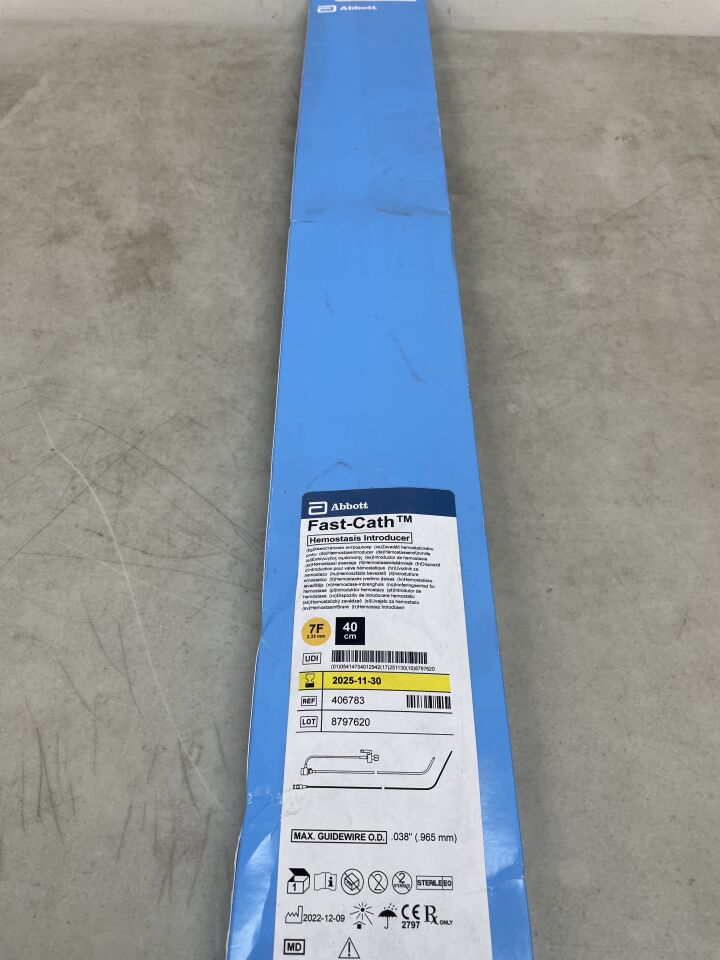 406783 - ABBOTT - SJM Fast-Cath Hemostasis Introducer - 7Fr x 40cm x .038, (BX/1) - ( Expiry Date: 2025-11-30 )