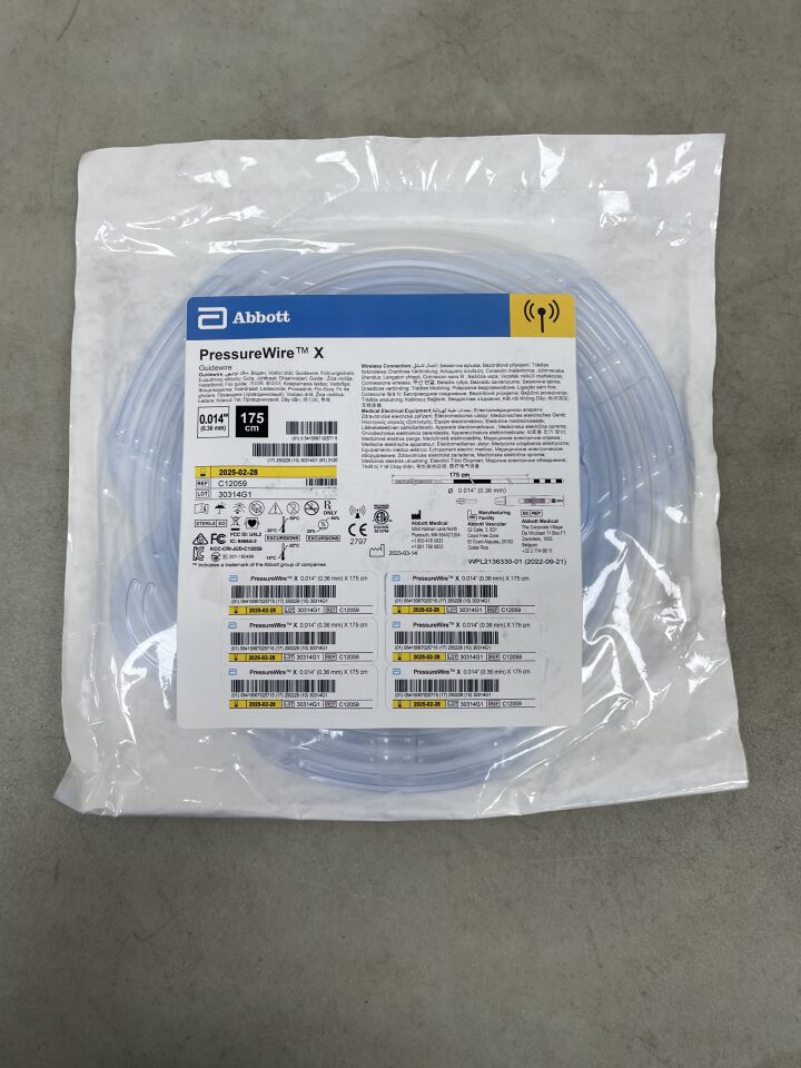 C12059 - ABBOTT - PressureWire X Wireless Pressure Guidewire, 0.014 in. dia. x 175 cm Length, (EA) - ( Expiry Date: 2025-02-28 )
