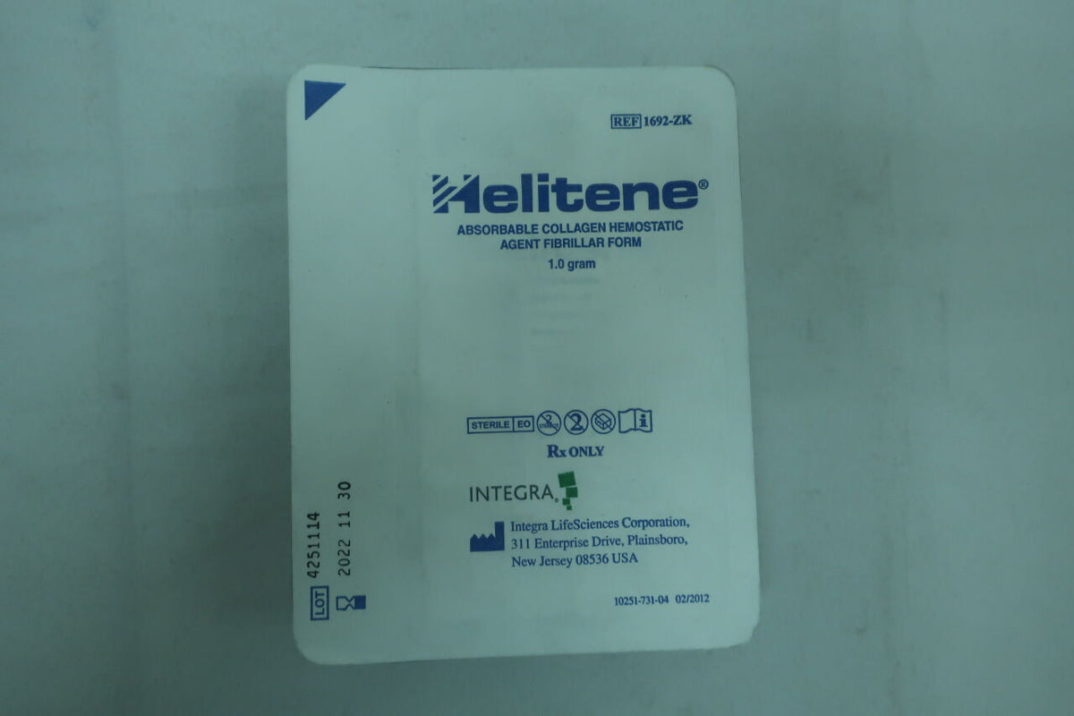 1692-ZK - INTEGRA - Absorbable Collagen Hemostatic Agent Fibrillation Form 1.0g, (EA)