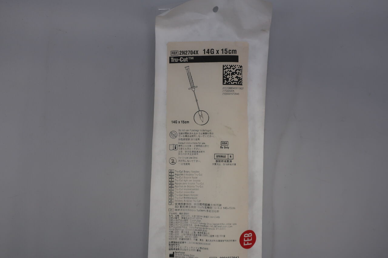 2N2704X - MERIT MEDICAL - Tru-Cut Thin Wall Biopsy Needle, 14G, 6 in. Length, (EA) - ( Expiry Date: 2025-11-30 )