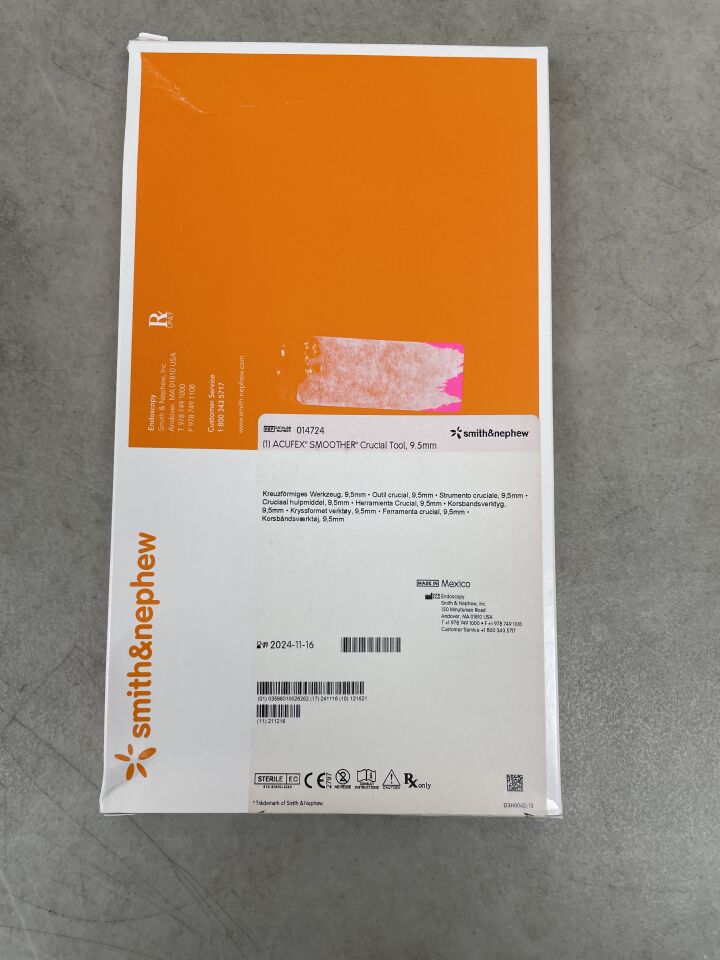 14724 - SMITH & NEPHEW - Acufex Smoother Crucial Tool, 9.5mm, (BX/1) - ( Expiry Date: 2024-11-16 )