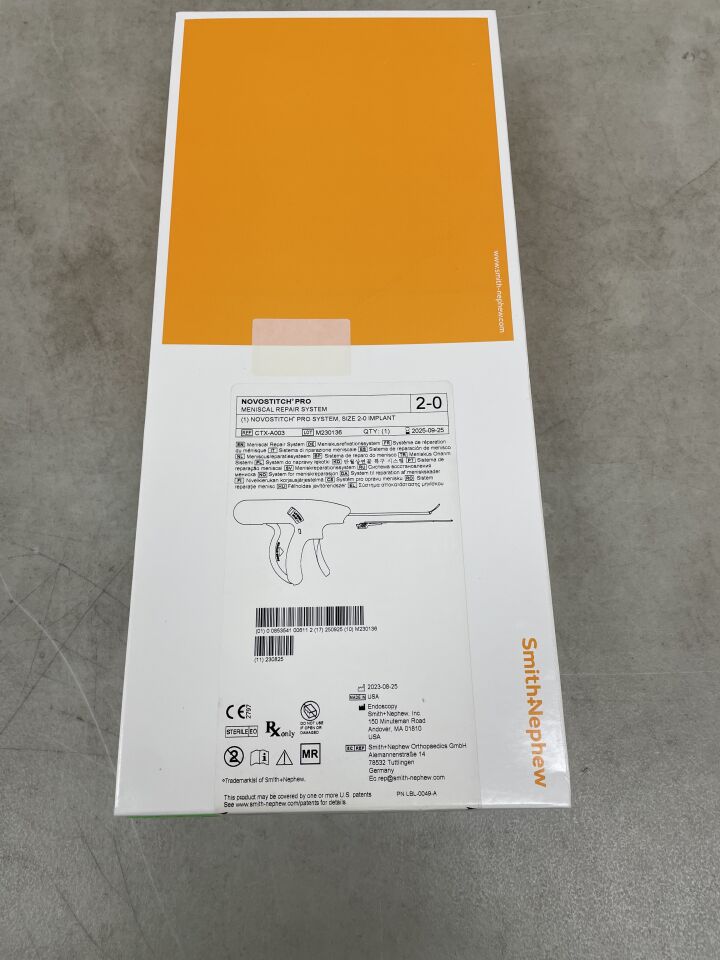 CTX-A003 - SMITH & NEPHEW - Ceterix NovoStitch Pro 2-0 Meniscal Repair System, (BX/1) - ( Expiry Date: 2025-09-25 )