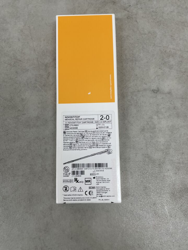 CTX-R001 - SMITH & NEPHEW - Ceterix NovoStitch 2-0 Meniscal Repair Cartridge, (BX/1) - ( Expiry Date: 2025-07-08 )