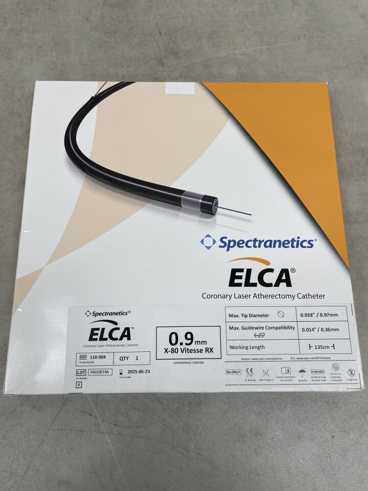 110-004 - SPECTRANETICS - ELCA Coronary Laser Atherectomy Catheter - X-80 Vitesse RX - 0.9mm x 135cm, (BX/1) - ( Expiry Date: 2025-06-23 )