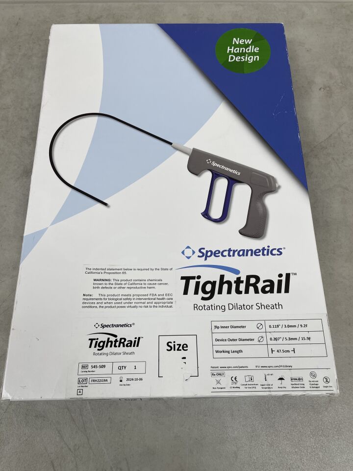 545-509 - SPECTRANETICS - TightRail Rotating Dilator Sheath, 9.2 ID x 15.9 Fr OD, (BX/1) - ( Expiry Date: 2024-10-06 )