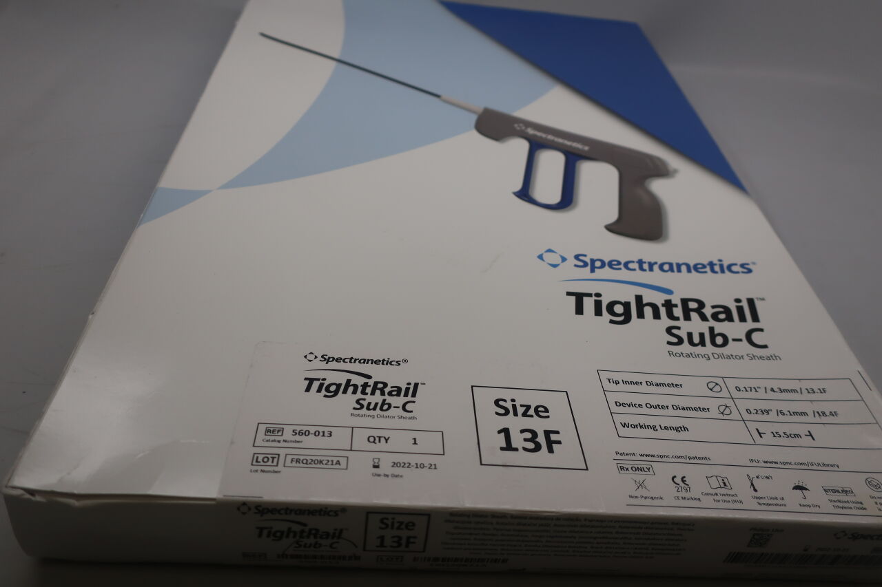 560-013 - SPECTRANETICS - TightRail Sub-C Mechanical Rotating Dilator Sheath, 13 Fr Size, 47.5 cm Working Length, (BX/1) - ( Expiry Date: 2025-03-28 )