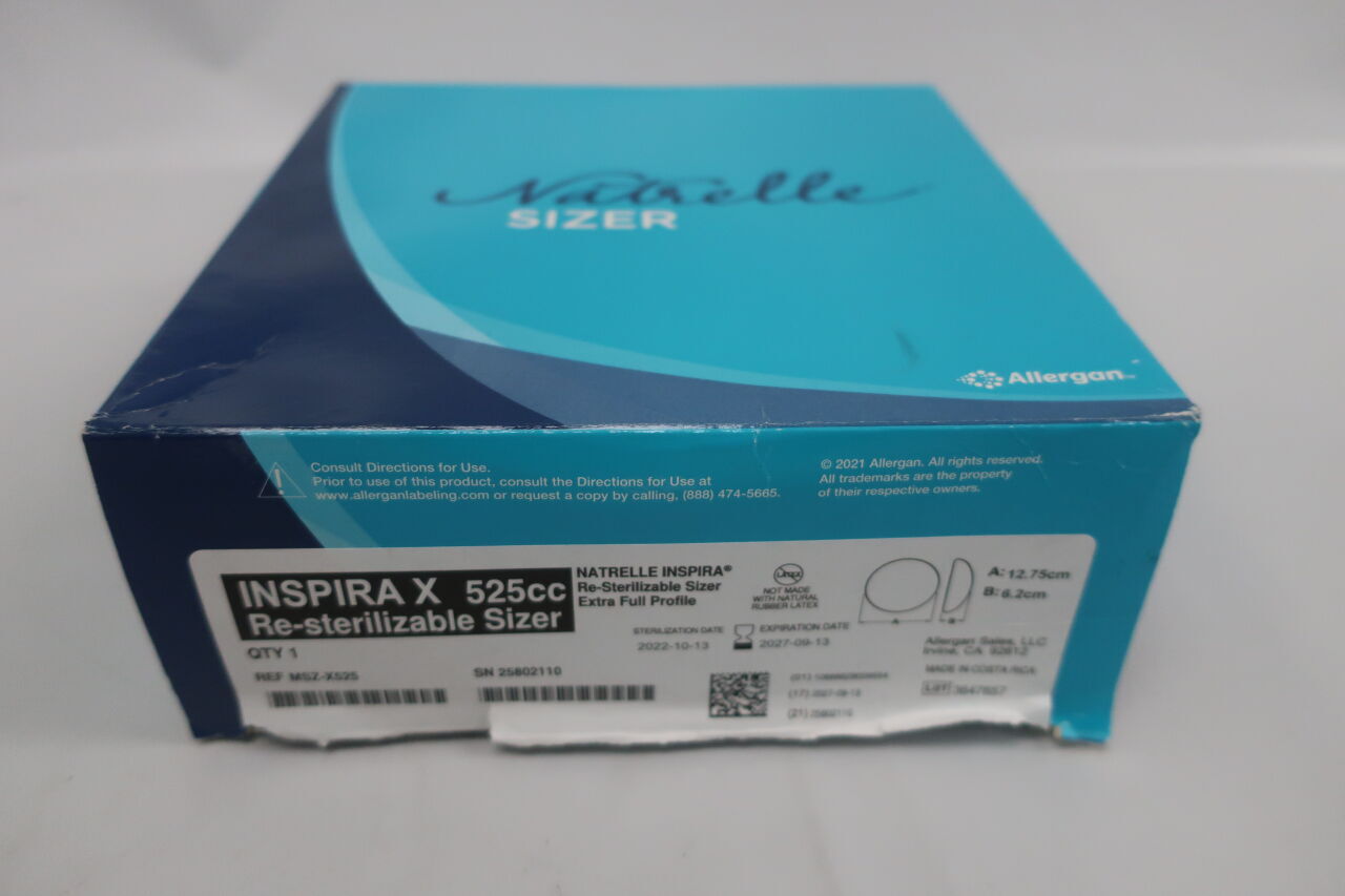 MSZ-X525 - ALLERGAN - natrelle inspira x 525cc re-sterilizable sizer extra full profile, (BX/1) - ( Expiry Date: 2027-09-13 )