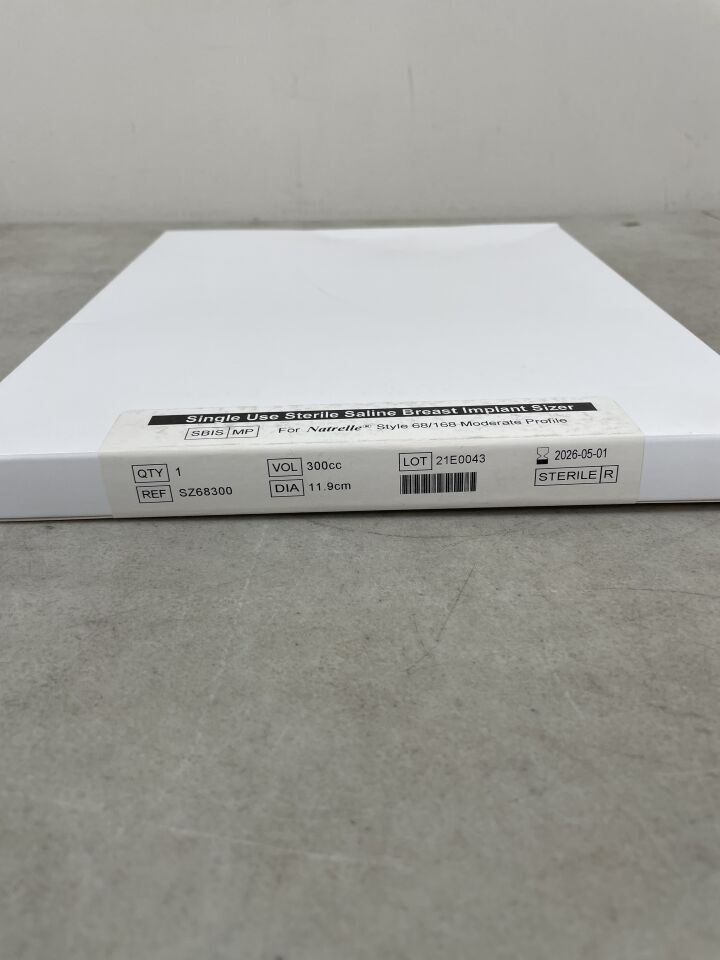 SZ68300 - ALLERGAN - Natrelle Saline Breast Implant Sizer for Natrelle Style 68/168 Moderate Profile, 300cc, (BX/1) - ( Expiry Date: 2026-05-01 )