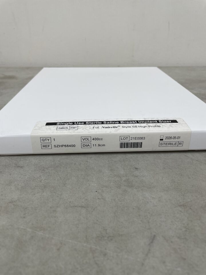 SZHP68400 - ALLERGAN - Natrelle Saline Breast Implant Sizer for Natrelle Style 68 High Profile, 400cc, (BX/1) - ( Expiry Date: 2026-05-01 )