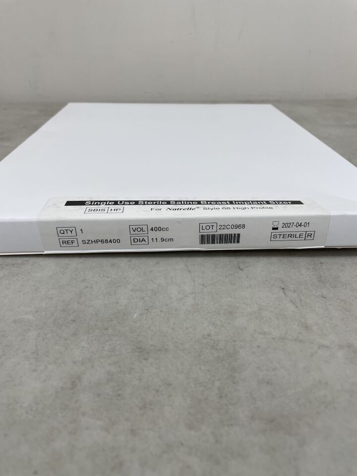 SZHP68400 - ALLERGAN - Natrelle Saline Breast Implant Sizer for Natrelle Style 68 High Profile, 400cc, (BX/1) - ( Expiry Date: 2027-04-01 )