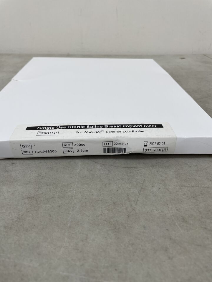 SZLP68300 - ALLERGAN - Natrelle Saline Breast Implant Sizer for Natrelle Style 68 Low Profile, 300cc, (BX/1) - ( Expiry Date: 2027-02-01 )