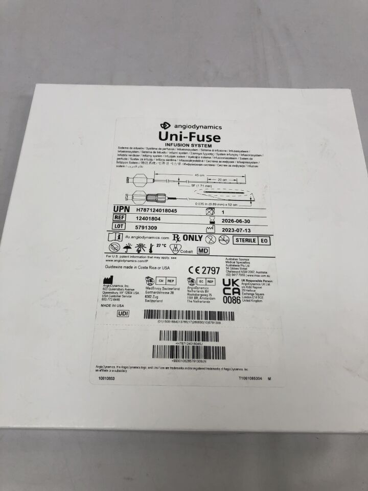 12401804 - ANGIO DYNAMICS - Uni-Fuse Infusion System, 45cm length, 5F, (BX/1) - ( Expiry Date: 2026-06-30 )