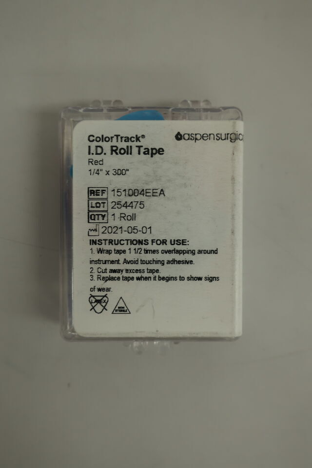 151004EEA - ASPEN - colortrack i.d. roll tape (red) 1/4"x300, (EA) - ( Expiry Date: N/A )