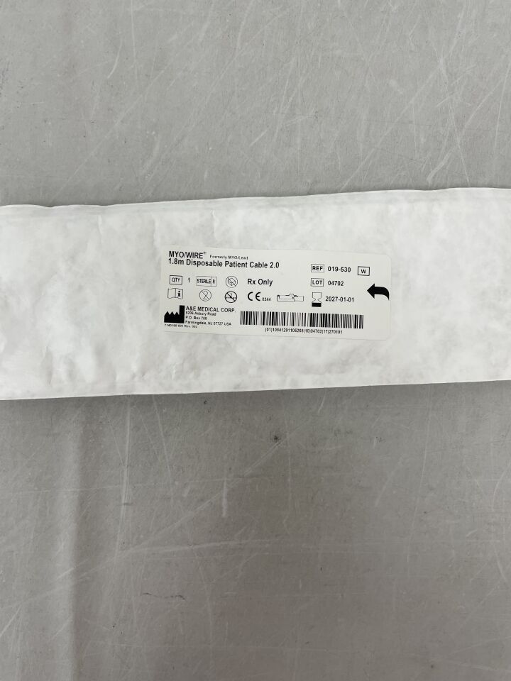 019-530 - A&E MEDICAL - Cable de paciente desechable MYO/WIRE de 1,8 mm, 2,0 (unidades) - (Fecha de caducidad: 01/01/2027)