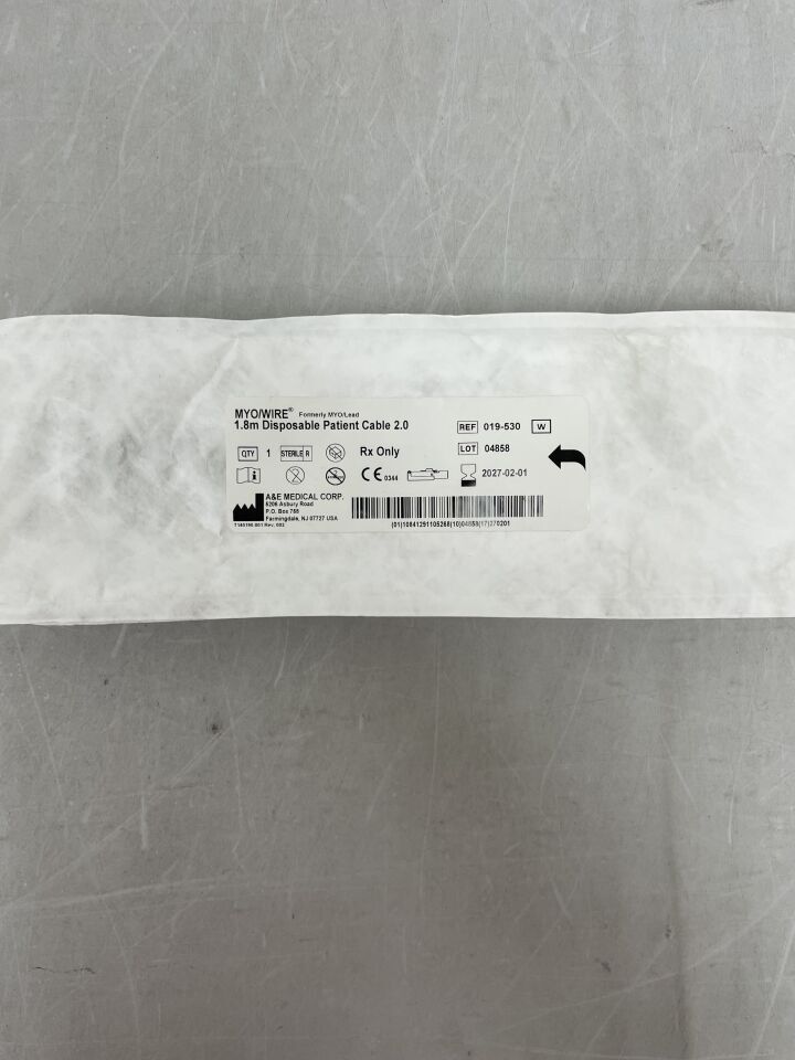 019-530 - A&E 醫療 - MYO/WIRE 1.8mm 一次性病人電纜 2.0,(EA)-(有效期至:2027-02-01)