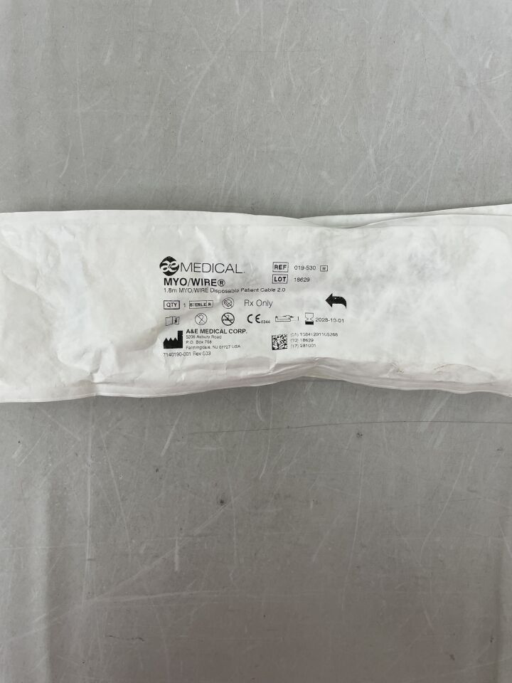 019-530 - A&E 醫療 - MYO/WIRE 1.8mm 一次性病人電纜 2.0,(EA)-(有效期:2028-10-01)