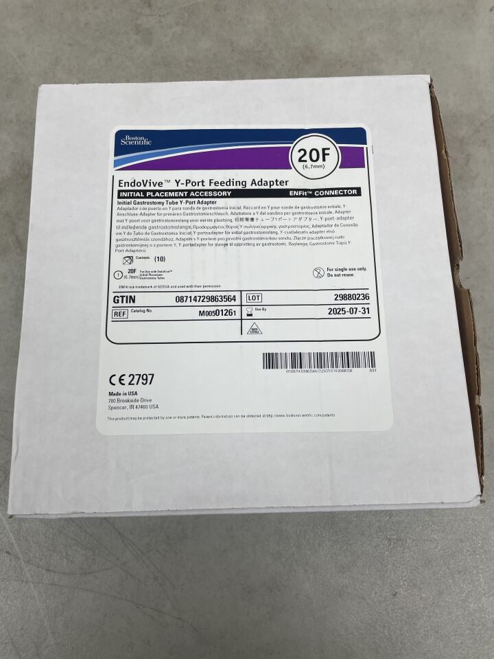 126 - BOSTON SCIENTIFIC - EndoVive Y-Port Adapt, 20 Fr, (BX/10) - ( Expiry Date: 2025-07-31 )