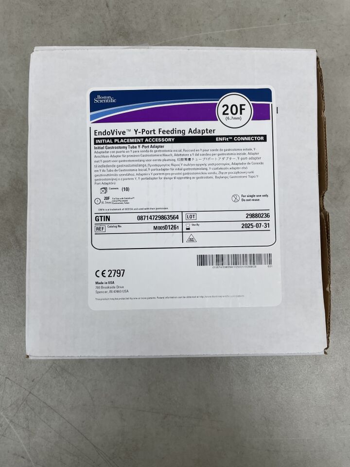 126 - BOSTON SCIENTIFIC - EndoVive Y-Port Adapt, 20 Fr, (BX/10) - ( Expiry Date: 2025-07-31 )