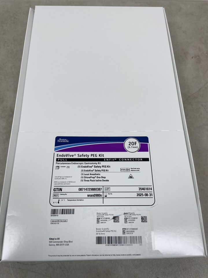 0900 - BOSTON SCIENTIFIC - EndoVive Safety Percutaneous Endoscopic Gastrostomy Kit, 20F, Pull, ENFit Connector, () - ( Expiry Date: 2025-08-31 )