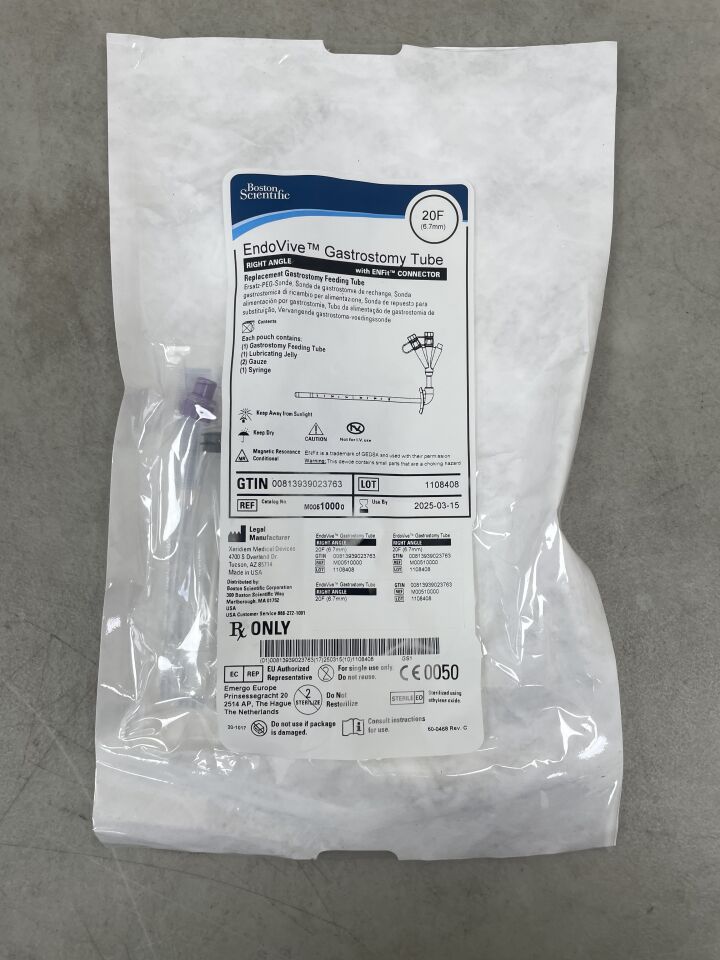 1000 - BOSTON SCIENTIFIC - EndoVive Gastrostomy Tube Right Angle 20F, () - ( Expiry Date: 2025-03-15 )