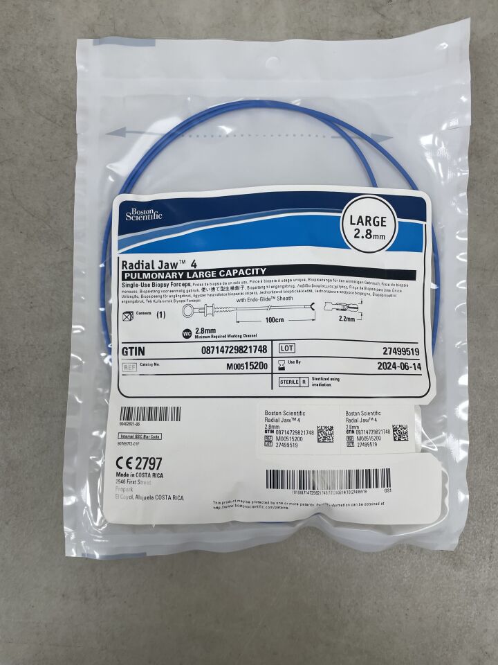 1520 - BOSTON SCIENTIFIC - Radial Jaw 4 Single-Use Biopsy Forceps - Pulmonary Large Capacity - 2.8mm x 100cm, (EA) - ( Expiry Date: 2024-06-14 )