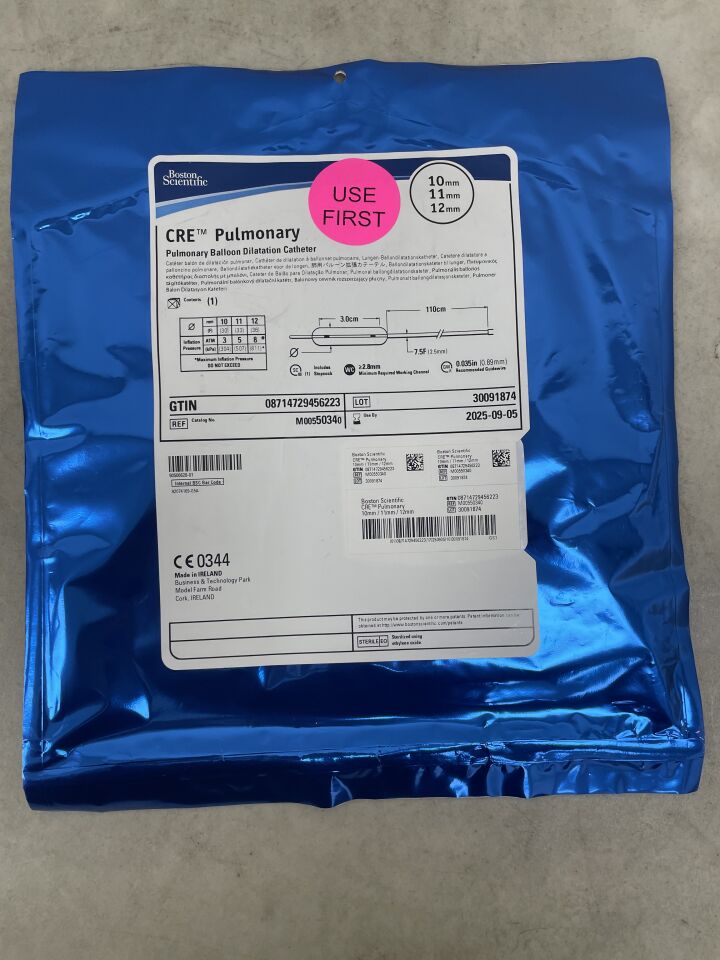 5034 - BOSTON SCIENTIFIC - CRE Pulmonary Balloon Dilatation Catheter - 10mm x 11mm x 12mm, (EA) - ( Expiry Date: 2025-09-05 )