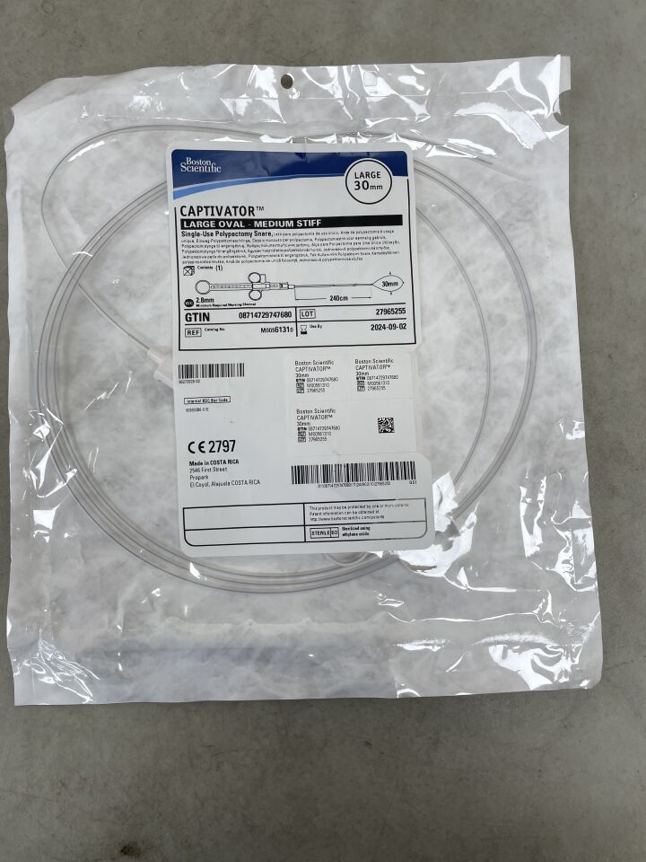 6131 - BOSTON SCIENTIFIC - Captivator Single-Use Polypectomy Snare - Large Oval/Medium Stiff - 30mm x 240cm, (EA) - ( Expiry Date: 2024-09-02 )