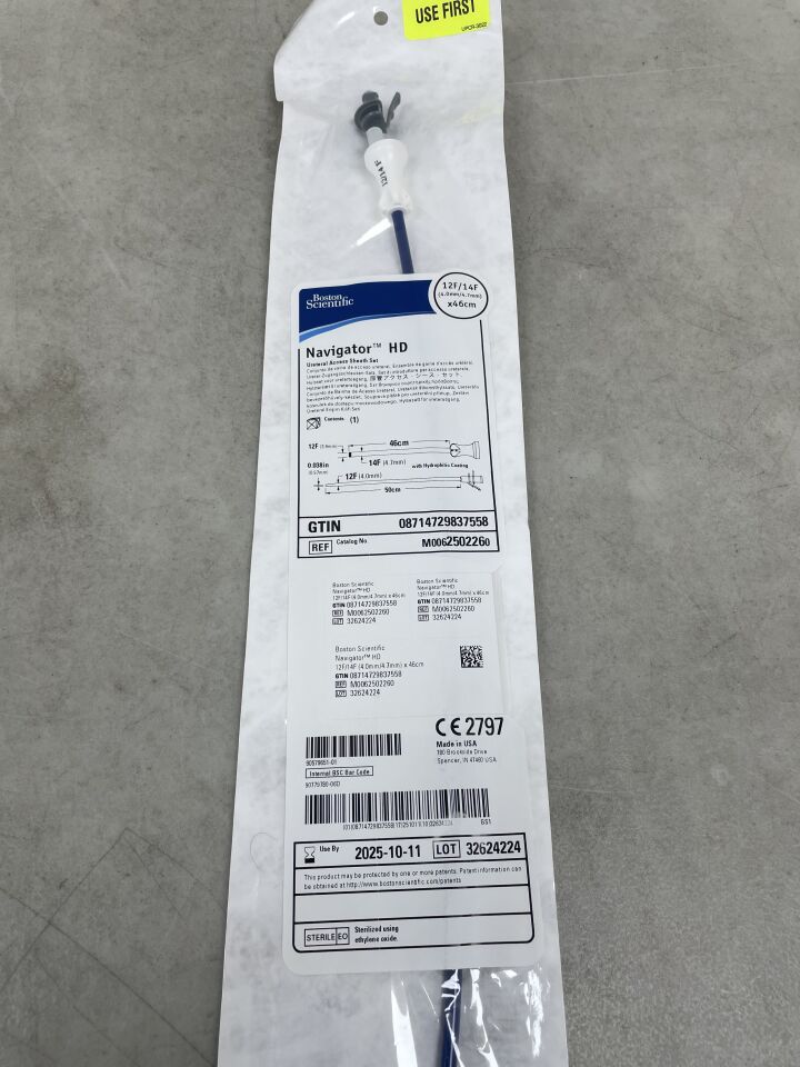 250226 - BOSTON SCIENTIFIC - Navigator HD Ureteral Access Sheath Set - 12Fr/14Fr x 46cm, (EA) - ( Expiry Date: 2025-10-11 )