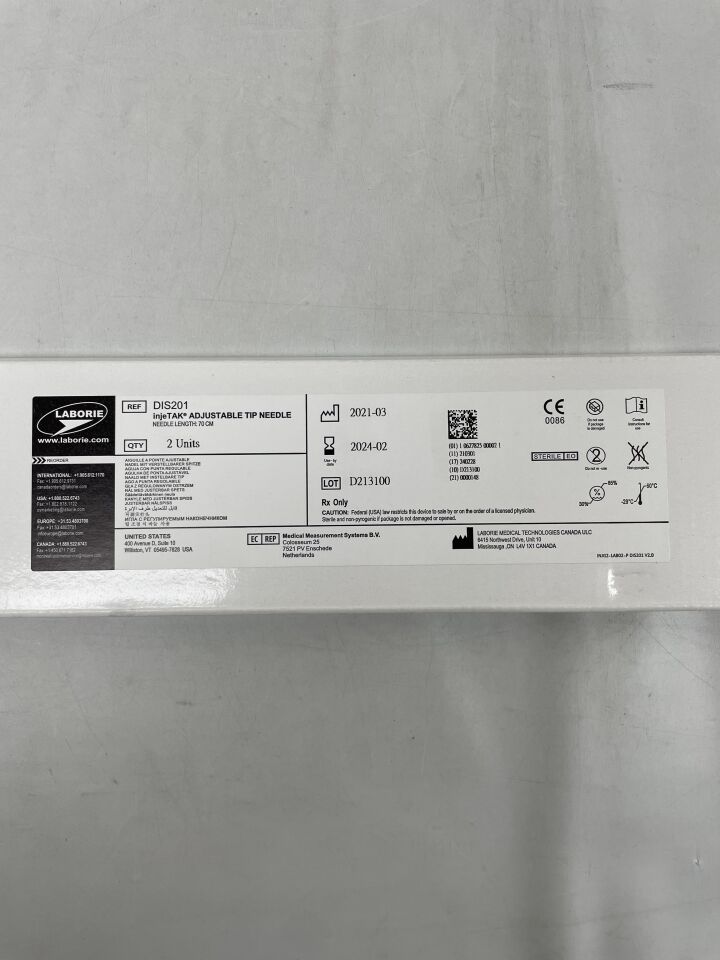 DIS201 - LABORIE - injetak adjustable tip needle, 70cm, (2/BX) - ( Expiry Date: 2022-04-30 )