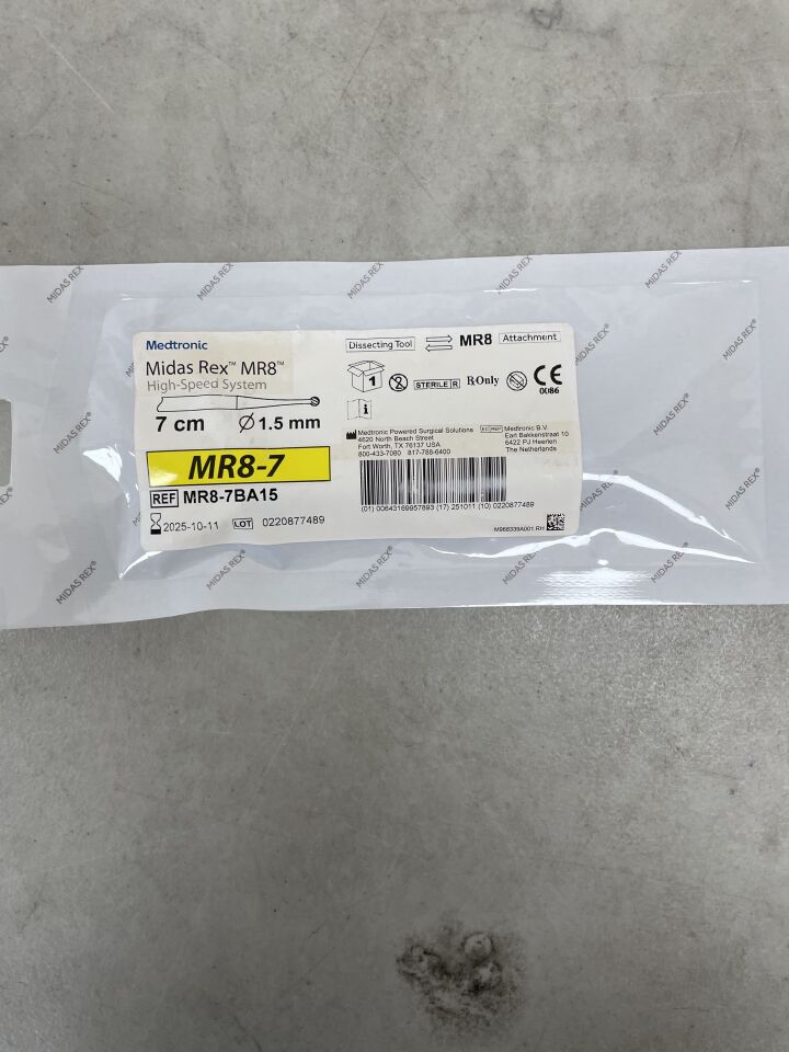 MR8-7BA15 - MEDTRONIC - Midas Rex MR8, Ball Fluted 7cm, 1.5mm, (EA) - ( Expiry Date: 2025-10-11 )