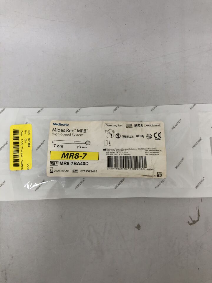 MR8-7BA40D - MEDTRONIC - Midas Rex MR8 Ball Diamond, 7cm, 4mm, (EA) - ( Expiry Date: 2025-10-15 )