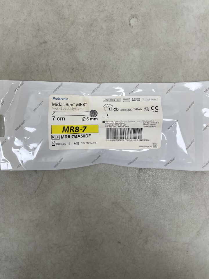 MR8-7BA50DF - MEDTRONIC - Midas Rex MR8 Ball Diamond Fine Cutting Burr, 5 mm Head Diameter, 7 cm Shaft Length, (EA) - ( Expiry Date: 2025-09-13 )
