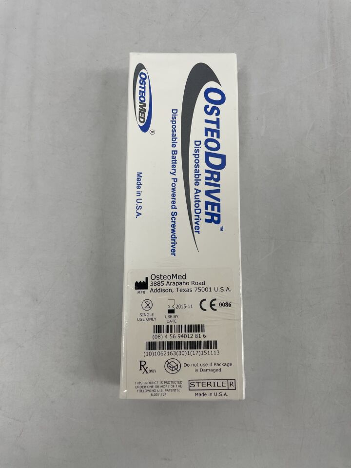 450-0600 - OSTEOMED - OsteoDriver Disposable Battery Powered Screwdriver, AutoDriver, (BX/1) - ( Expiry Date: 2025-07-17 )