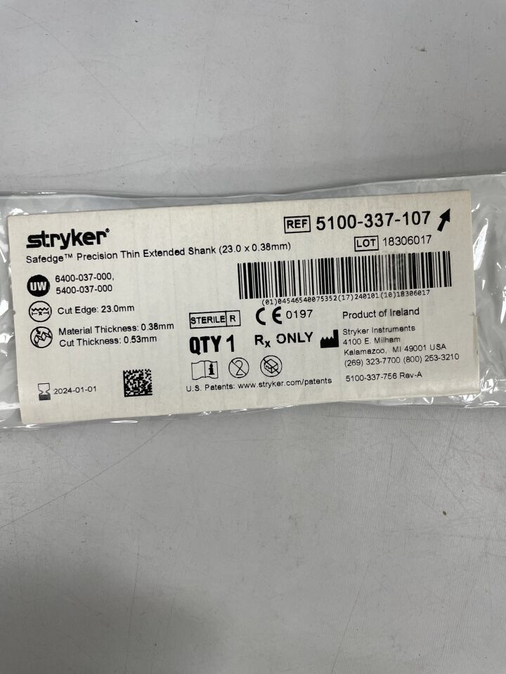 5100-137-107 - STRYKER - Safedge Precision Thin Blade 23mm x 0.38mm, (EA) - ( Expiry Date: 2025-09-01 )