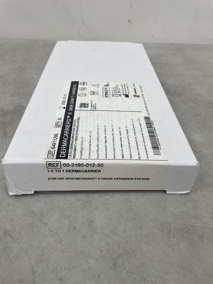 00-2195-012-00 - ZIMMER - dermacarriers ii skin graft carrier: 1.5 to 1, (BX/20) - ( Expiry Date: 2025-10-15 )