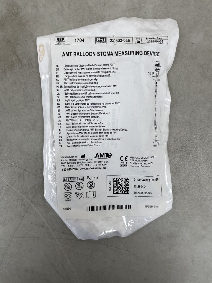 1704 - AMT - Balloon Stoma Measuring Device, 10F, (EA) - ( Expiry Date: 2026-04-01 )