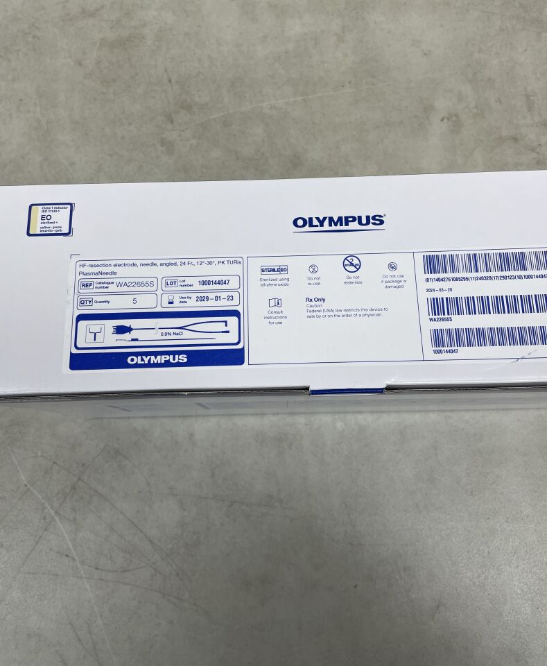 WA22655S - OLYMPUS - PlasmaNeedle HF-Resection Electrode w/Cable, Angled 24F, 12-30 Degree , ( BX/5 ) - ( Expiry Date : 2029-01-23 )