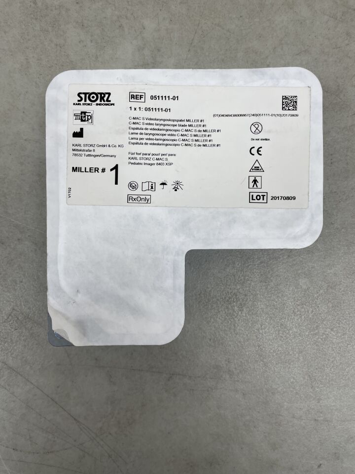 051111-01 - STORZ - C-MAC S Video Laryngoscope Miller 1 , ( EA ) - ( Expiry Date : 2099-12-31 )