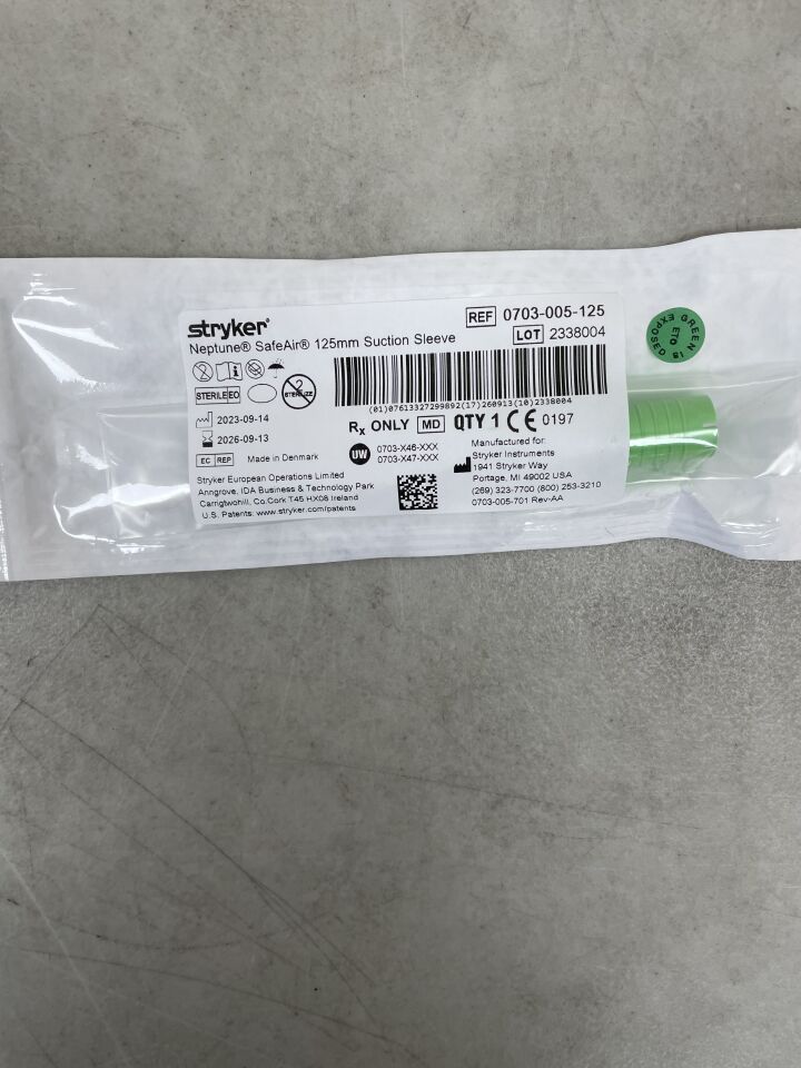 0703-005-125 - STRYKER - Neptune Suction Sleeve 125mm , ( EA ) - ( Expiry Date : 2026-09-13 )