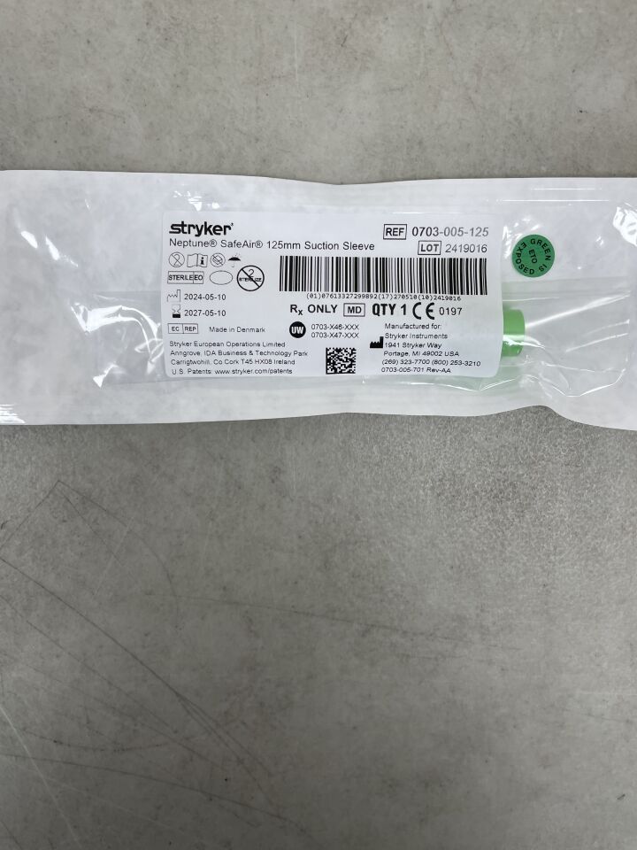 0703-005-125 - STRYKER - Neptune Suction Sleeve 125mm , ( EA ) - ( Expiry Date : 2027-05-10 )