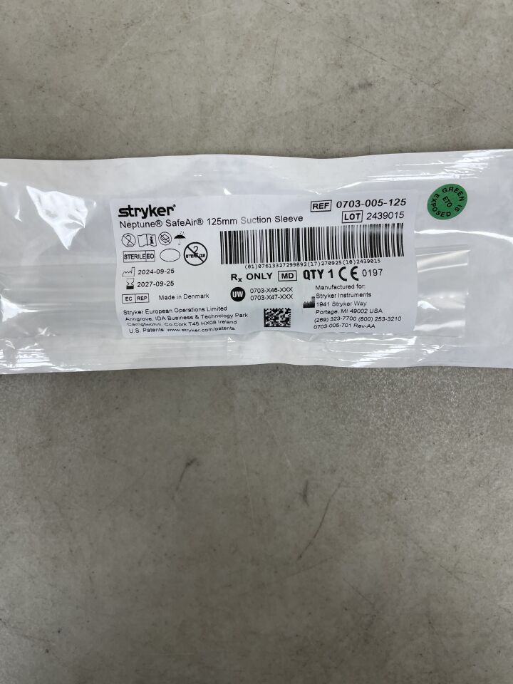 0703-005-125 - STRYKER - Neptune Suction Sleeve 125mm , ( EA ) - ( Expiry Date : 2027-09-25 )