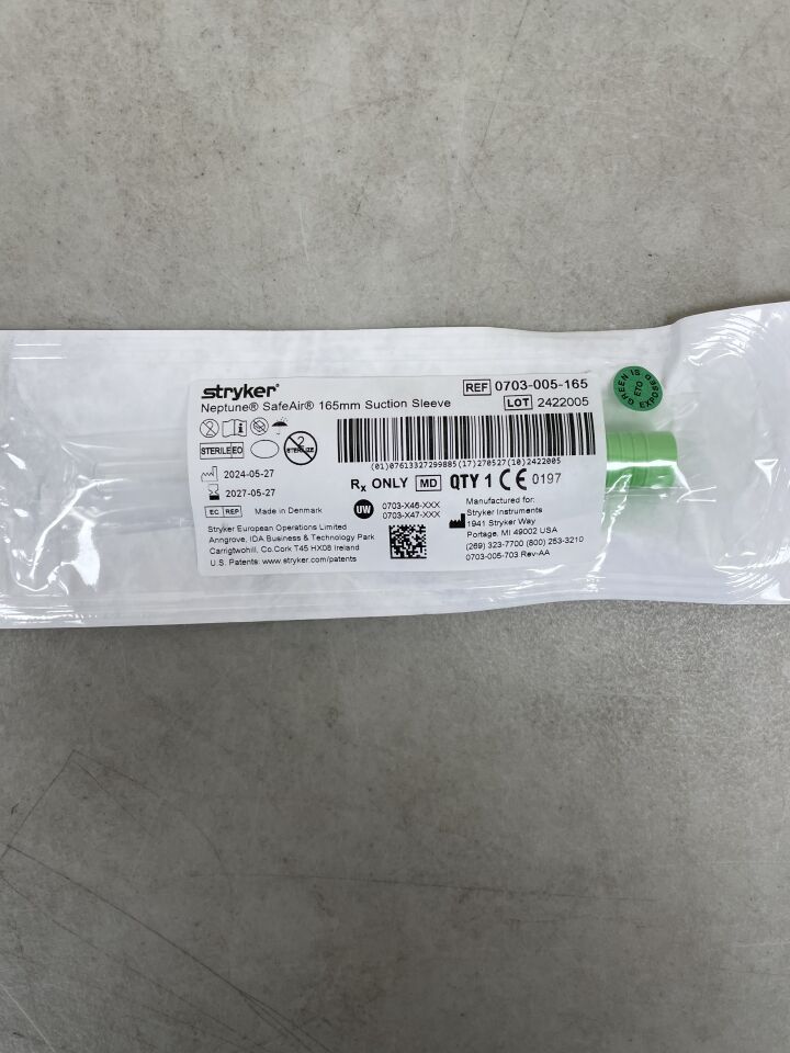 0703-005-165 - STRYKER - Neptune Suction Sleeve 165mm , ( EA ) - ( Expiry Date : 2027-05-27 )