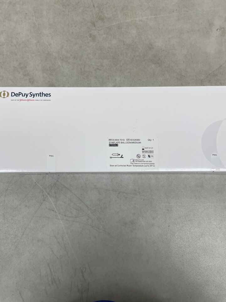 03.804.701S - SYNTHES - SYNFLATE Vertrebral Balloon, MEDIUM, max volume 5mL, ballon length 15mm, max diameter 16.1mm, (BX/1) - ( Expiry Date: 2027-01-31 )