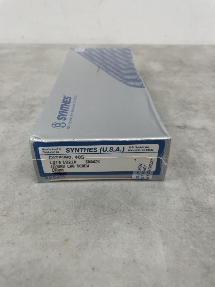 280.40S - SYNTHES - DHS/DCS Lag Screw 12.7mm x 140mm, (BX/1) - ( Expiry Date: 2099-12-31 )