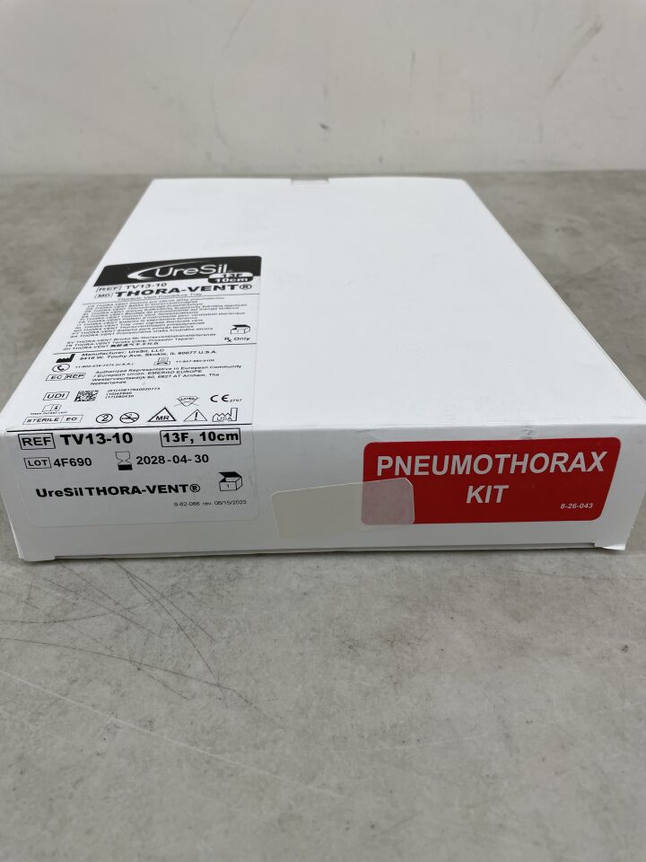 TV13-10 - URESIL - Thora-Vent Thoracic Vent Procedure Tray 13F/10cm , ( BX/1 ) - ( Expiry Date : 2028-04-30 )
