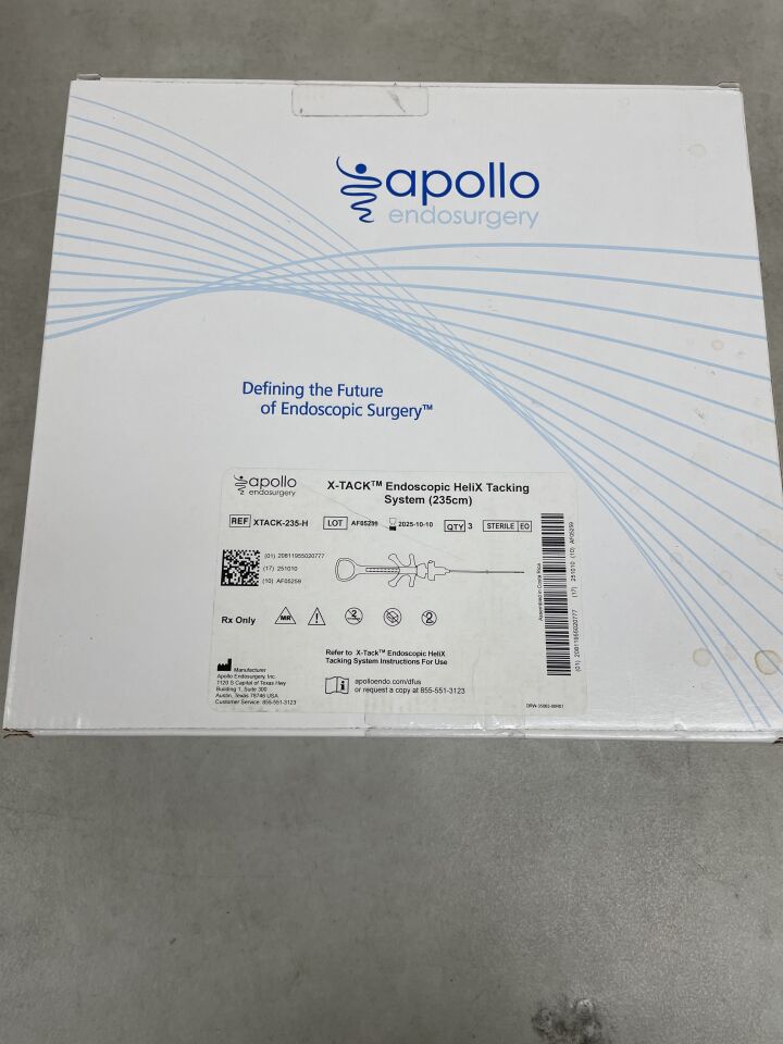 XTACK-235-H - APOLLO ENDOSURGERY - X-Tack Endoscopic HeliX Tacking System - 235cm, (BX/3) - ( Expiry Date: 2025-10-10 )