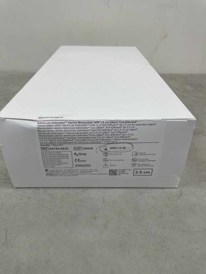 AD750-KE25 - COOPER SURGICAL - Advincula Delineator Uterine Manipulator, 2.5 cm Ultem Koh-Efficient, (BX/1) - ( Expiry Date: 2025-12-20 )