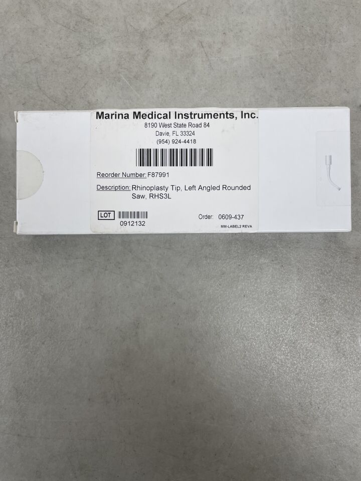 F87991 - MARINA MEDICAL - Piezotome M+ Rounded Angled Left Saw Tip – RHS3L, (BX/1) - ( Expiry Date: 2025-11-01 )
