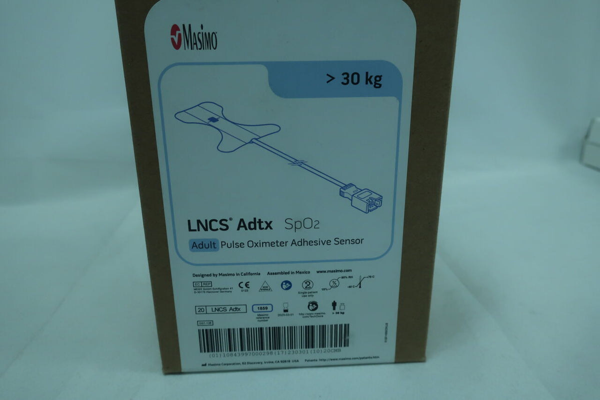 1859 - MASIMO - LNCS Adult Adhesive Wrap SpO2 Sensor, 18 in. Cord Length, White Cord, (BX/20)